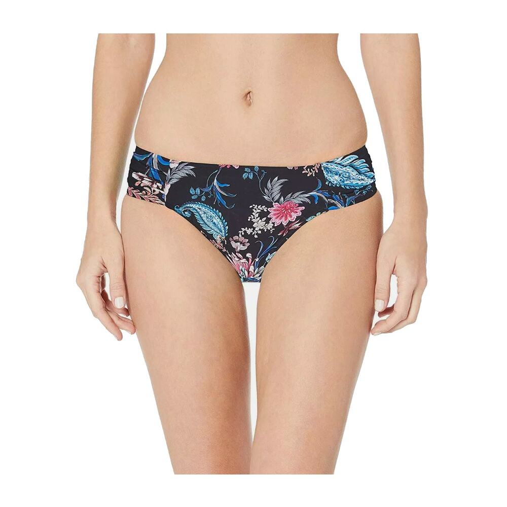 Seafolly Women's Ruched Side Retro Medium Coverage Bikini Bottom Swimsuit SZ 6